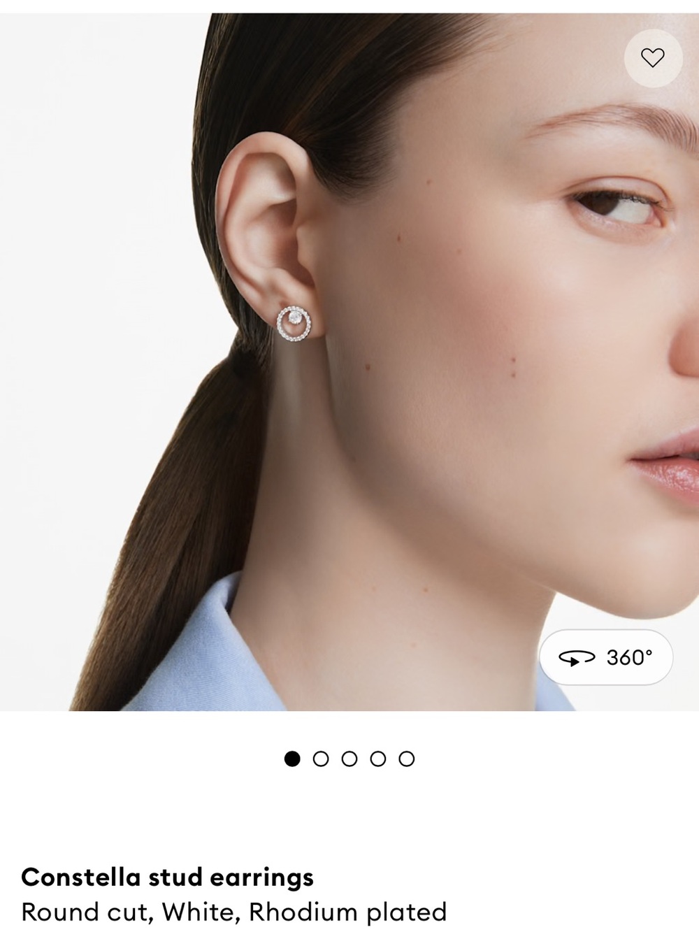 Swarovski White Crystal Constellation Stud Earrings